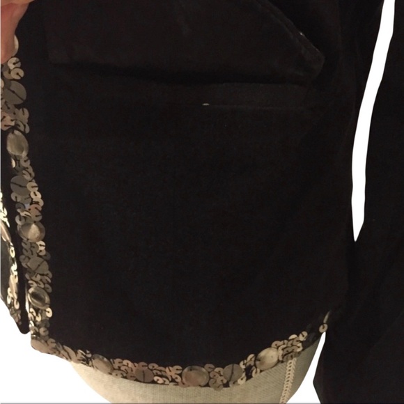 Michael Kors Black Velvet Jacket w/ Sequins ~ NWT - Picture 12 of 16